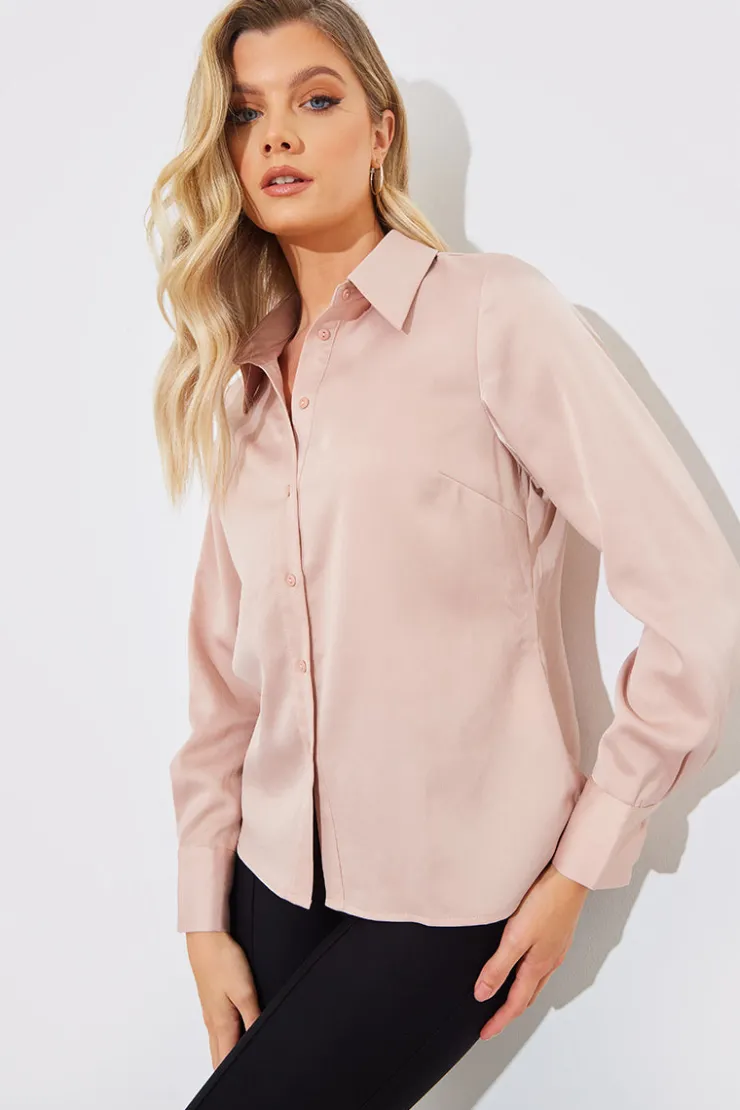 Sale In The Style Matte Satin Blouse