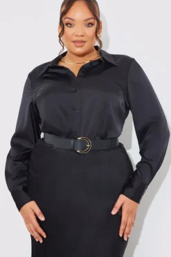 Sale In The Style Matte Satin Blouse
