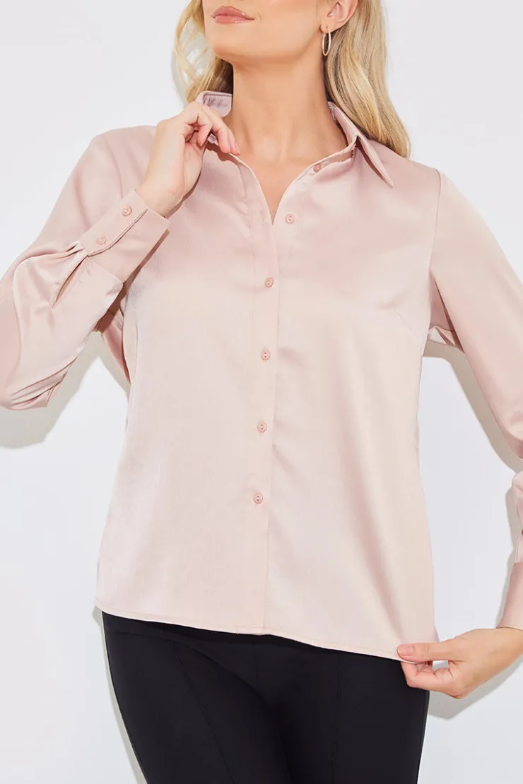 Sale In The Style Matte Satin Blouse