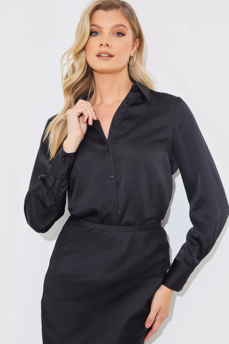 Sale In The Style Matte Satin Blouse