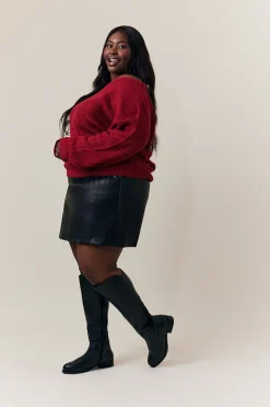 Clearance In The Style Molly Knee High Riding Boot Black