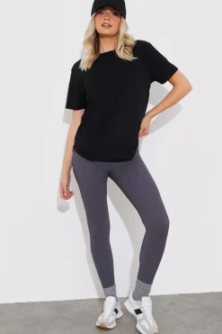 Clearance In The Style More Sustainable Cotton Crew Neck T-Shirt Black