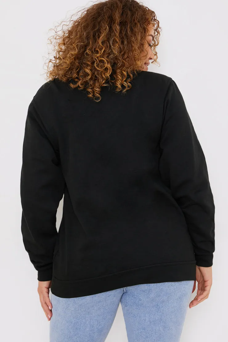 New In The Style Mummy To Be Slogan Sweater Black