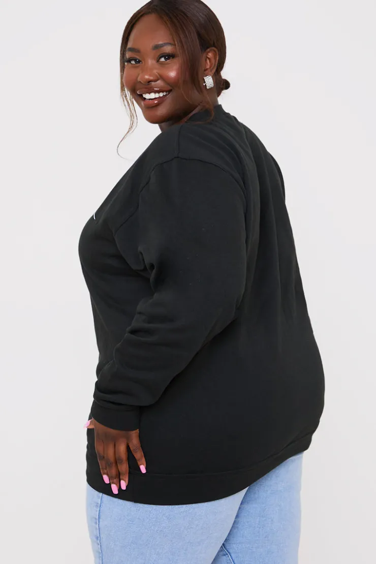 New In The Style Mummy To Be Slogan Sweater Black