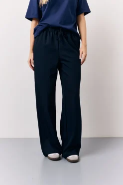 Hot In the Style Elasticated Waist Tailored Trouser Navy