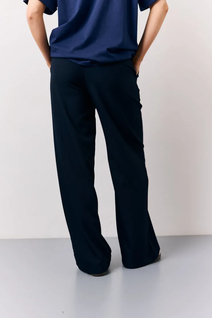 Hot In the Style Elasticated Waist Tailored Trouser Navy