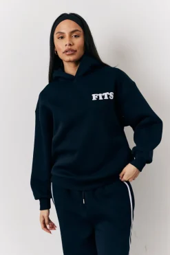 Sale Fits Bubble Print Co-Ord Hoodie Navy