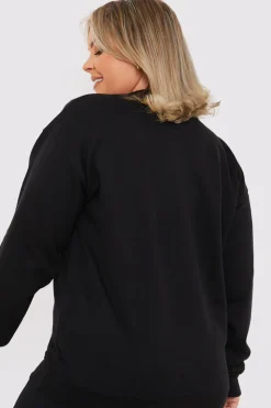 In the Style Not Just A Mother Slogan Sweater Black