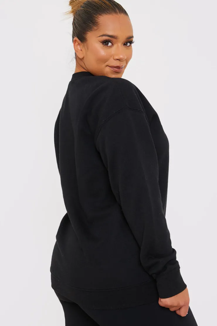 In the Style Not Just A Mother Slogan Sweater Black