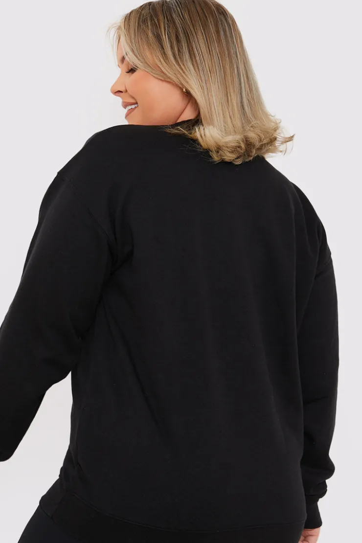 In the Style Not Just A Mother Slogan Sweater Black