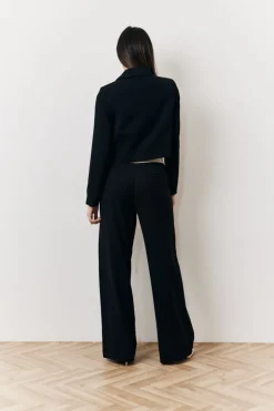 Clearance In The Style Occasion Cropped Tux Blazer Black
