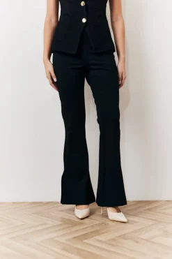 Outlet In The Style Occasion Flare Trousers Black
