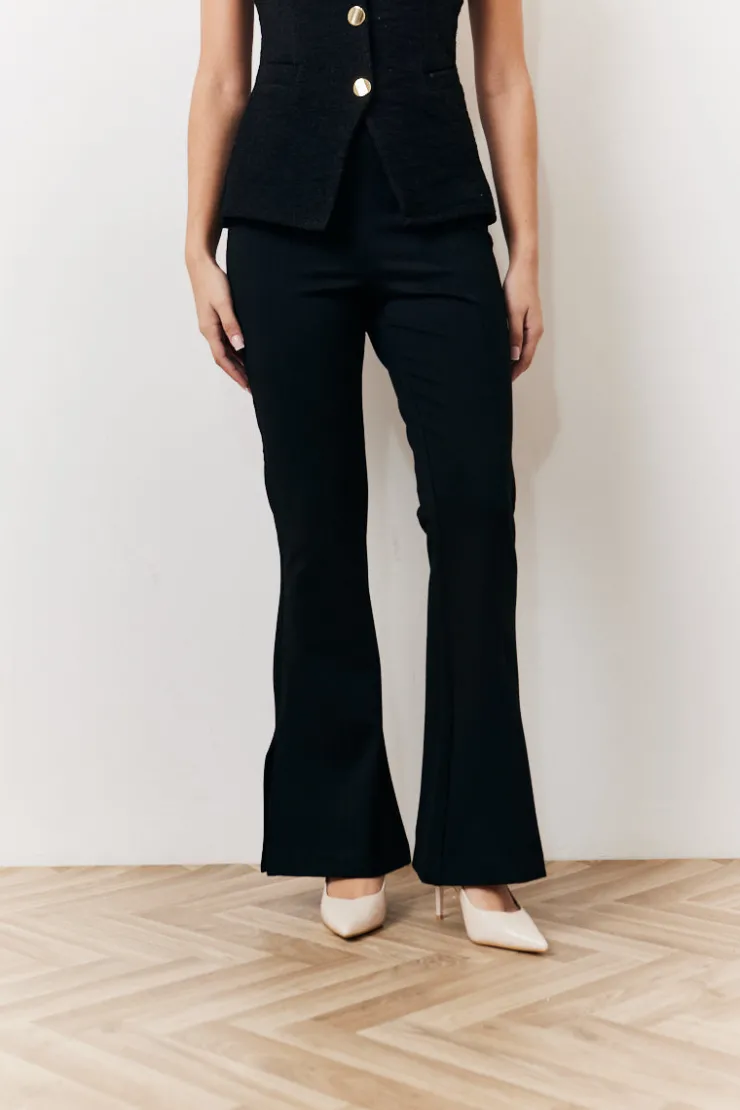 Outlet In The Style Occasion Flare Trousers Black