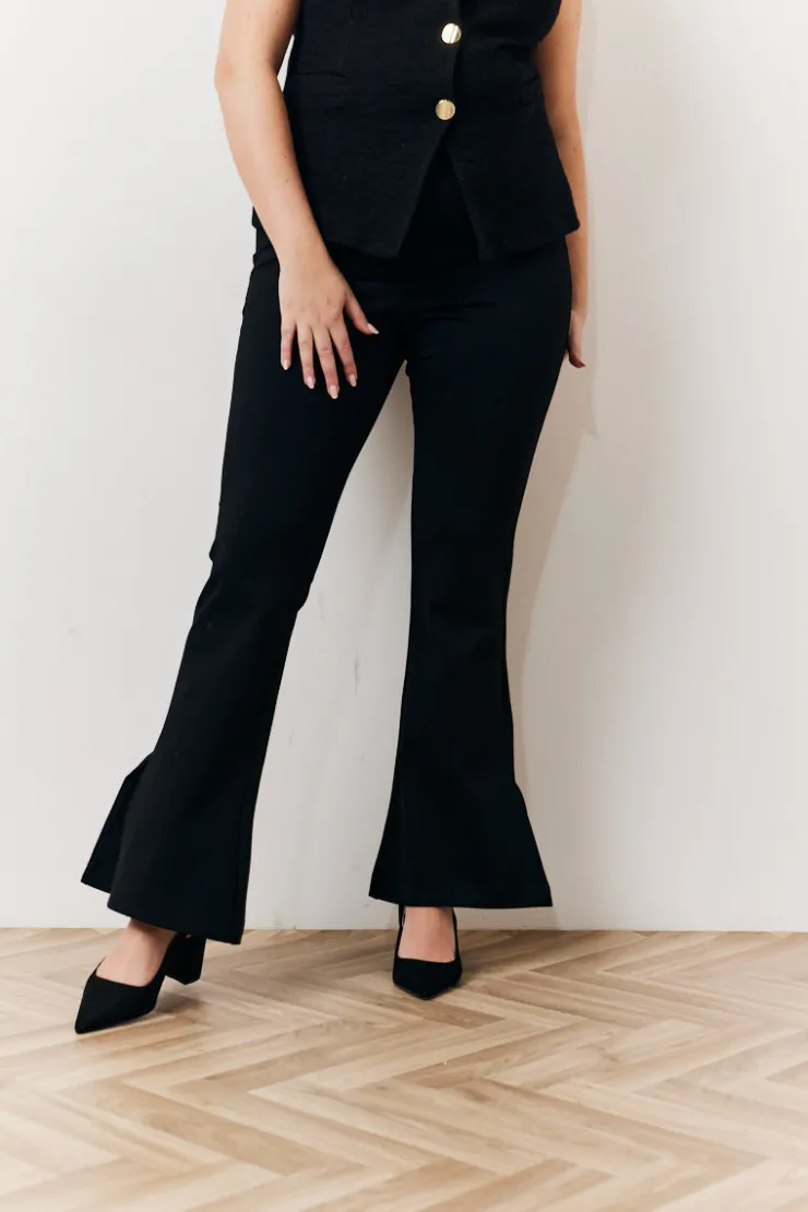 Outlet In The Style Occasion Flare Trousers Black