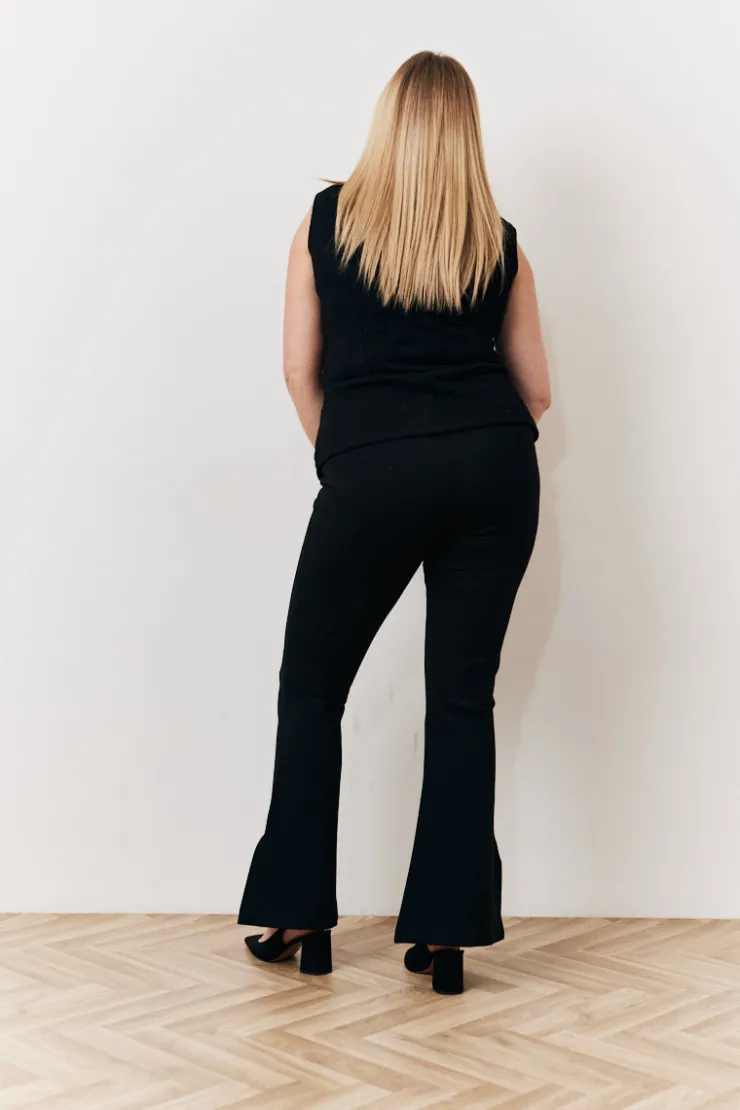 Outlet In The Style Occasion Flare Trousers Black