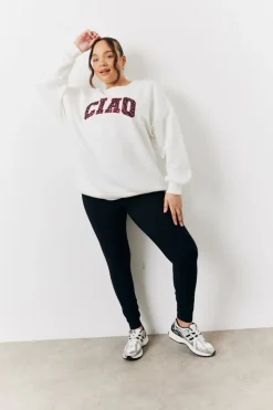 Discount In The Style Ciao Slogan Sweatshirt Off White
