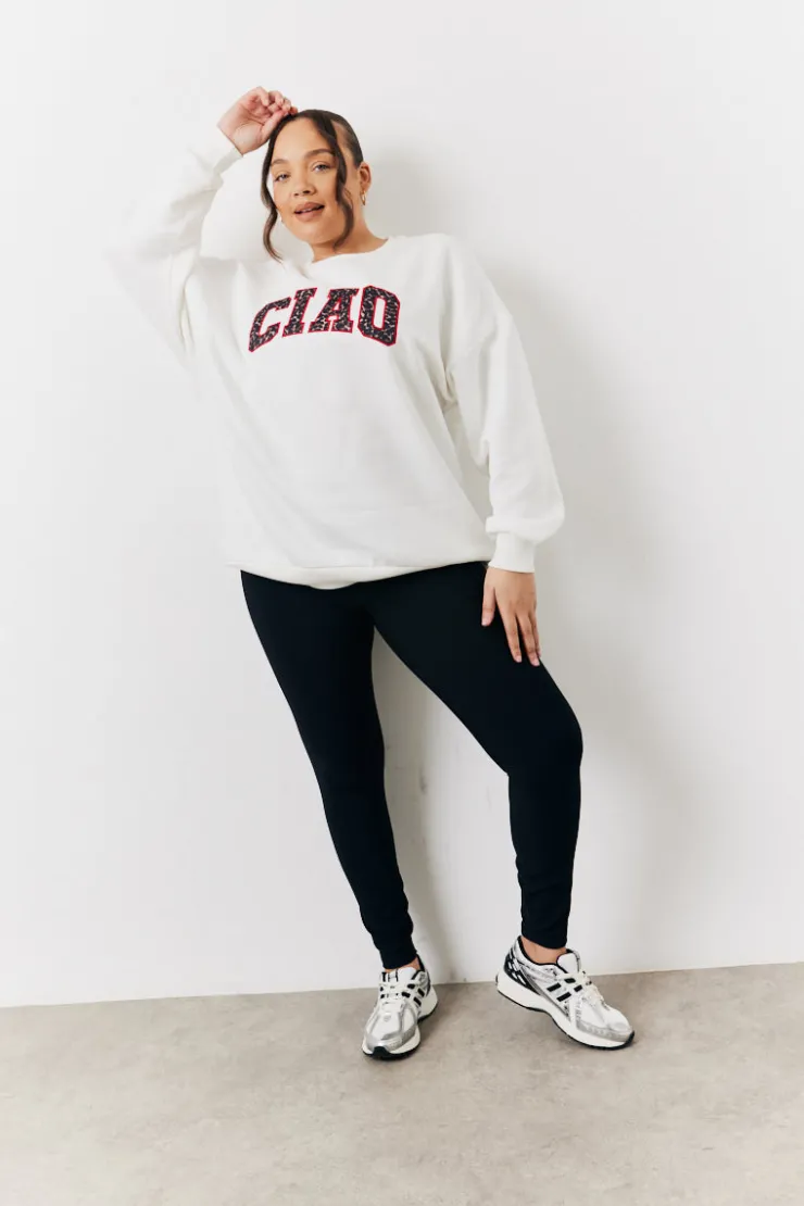 Discount In The Style Ciao Slogan Sweatshirt Off White