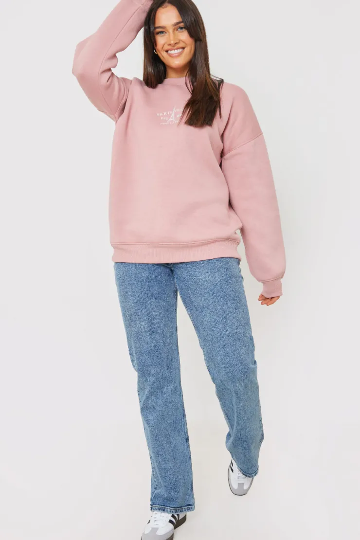 New In the Style Paris Embroidered Sweater