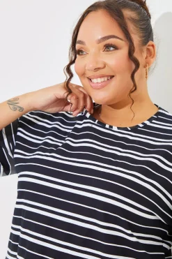 New In The Style Peplum Hem Dropped Shoulder Tshirt