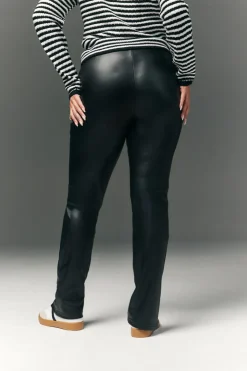 Discount In The Style Perfect Sculpting High Waisted Leather Look Zip Front Legging Black