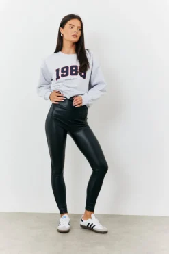 Hot In The Style Perfect Sculpting High Waisted Leather Look Leggings