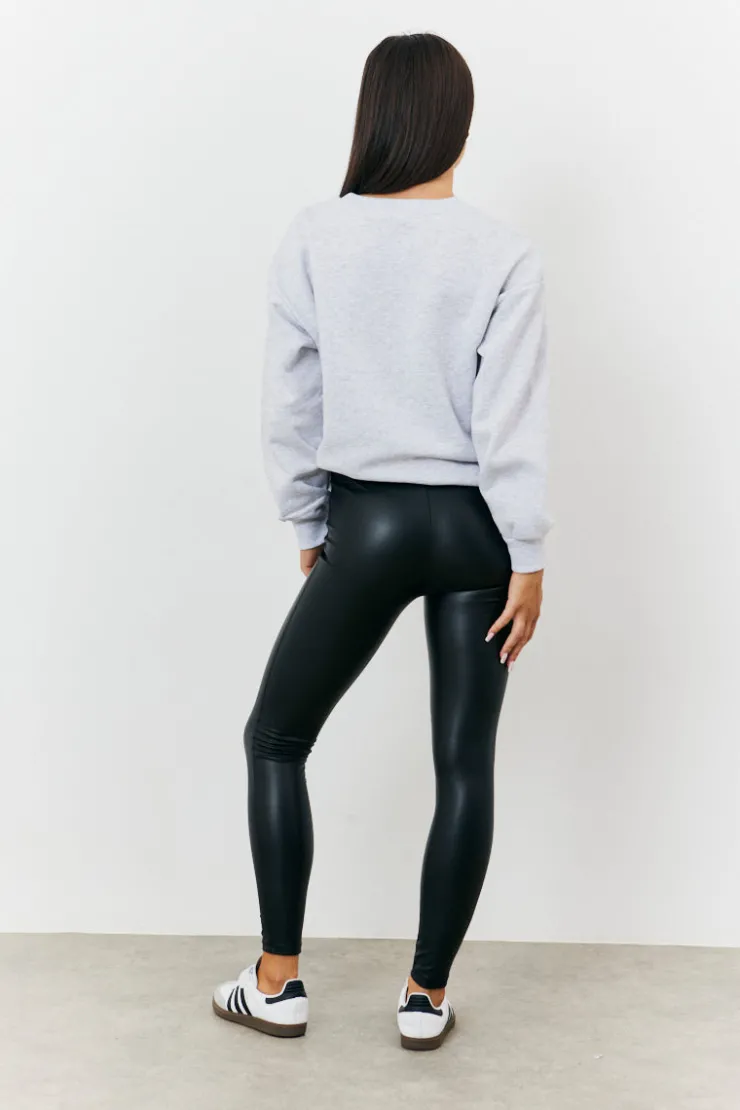 Hot In The Style Perfect Sculpting High Waisted Leather Look Leggings