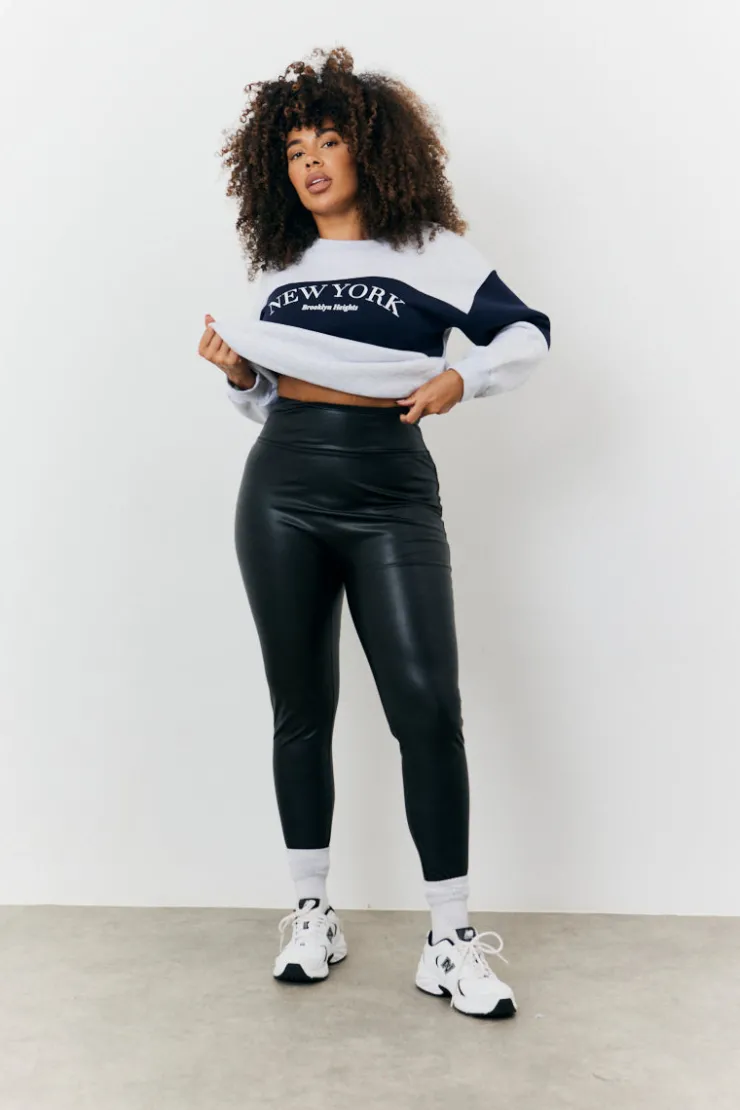 Hot In The Style Perfect Sculpting High Waisted Leather Look Leggings
