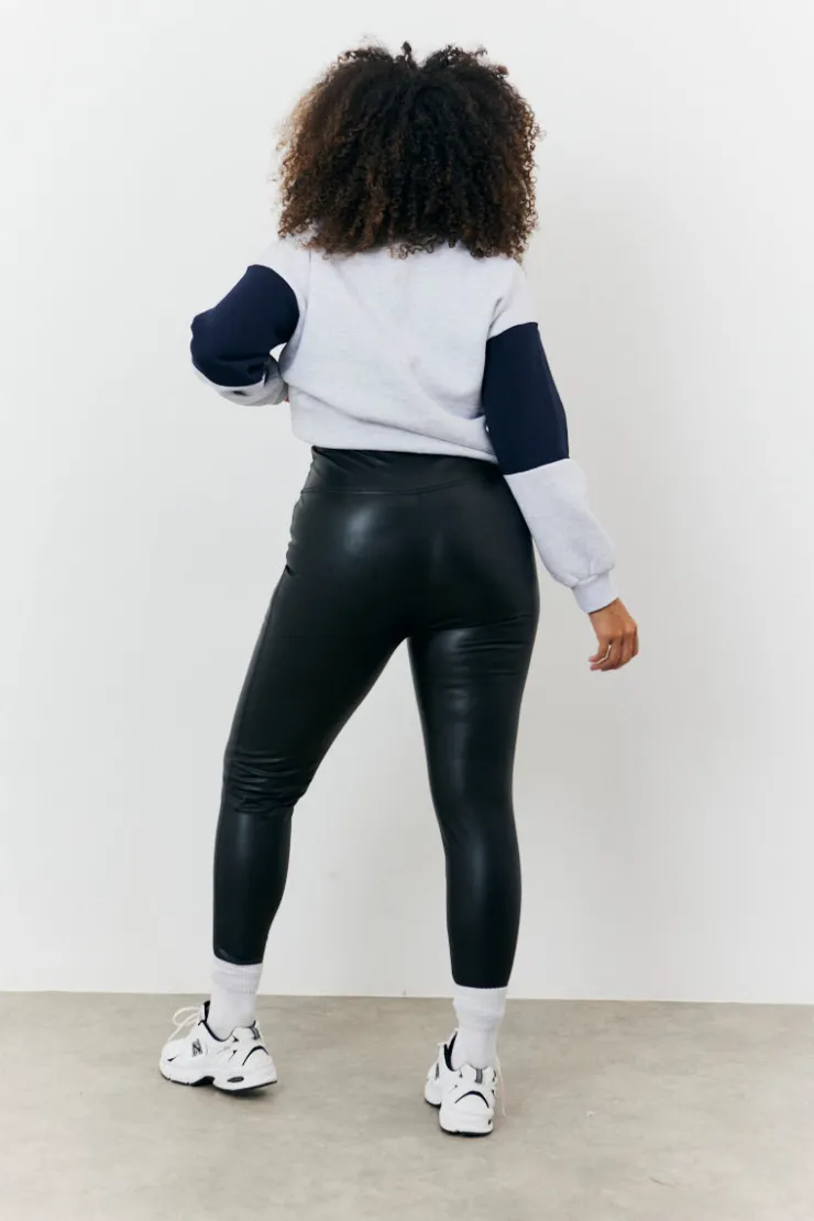 Hot In The Style Perfect Sculpting High Waisted Leather Look Leggings