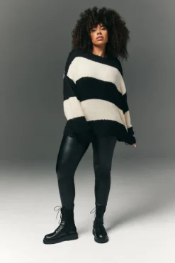 Discount In The Style Perfect Sculpting High Waisted Leather Look Leggings With Back Pocket Black