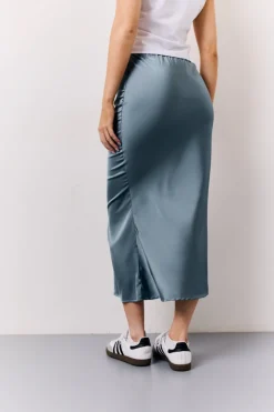 Clearance In The Style Satin Midaxi Skirt Petrol Blue