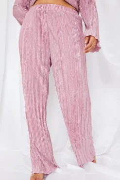 Outlet In the Style Plisse Trousers Mauve