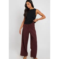 Hot Urban Bliss Plum Suede Trousers
