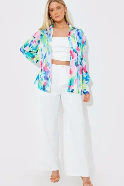 In the Style Printed Co-Ord Shirt Multi