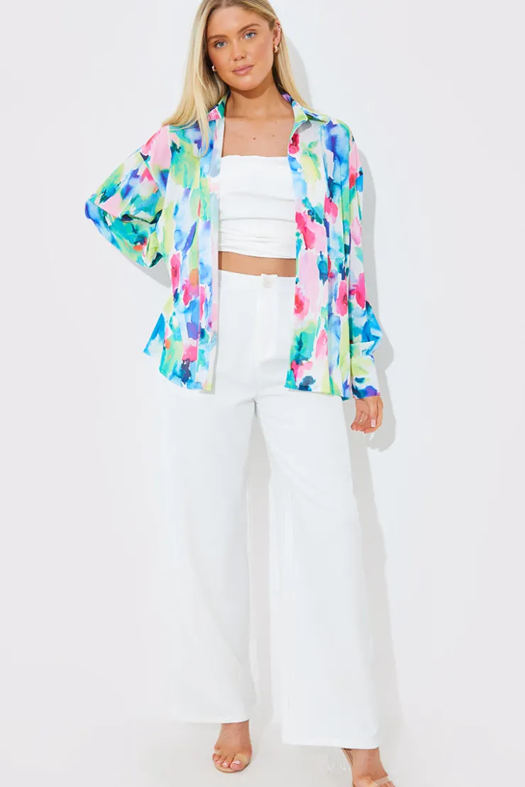 In the Style Printed Co-Ord Shirt Multi