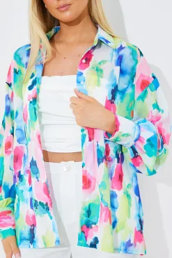 In the Style Printed Co-Ord Shirt Multi