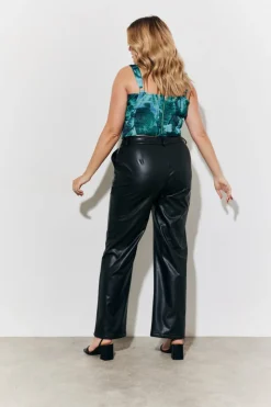 Clearance In The Style Printed Satin Corset Green