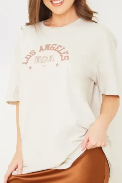 Hot In the Style Printed T-Shirt Stone