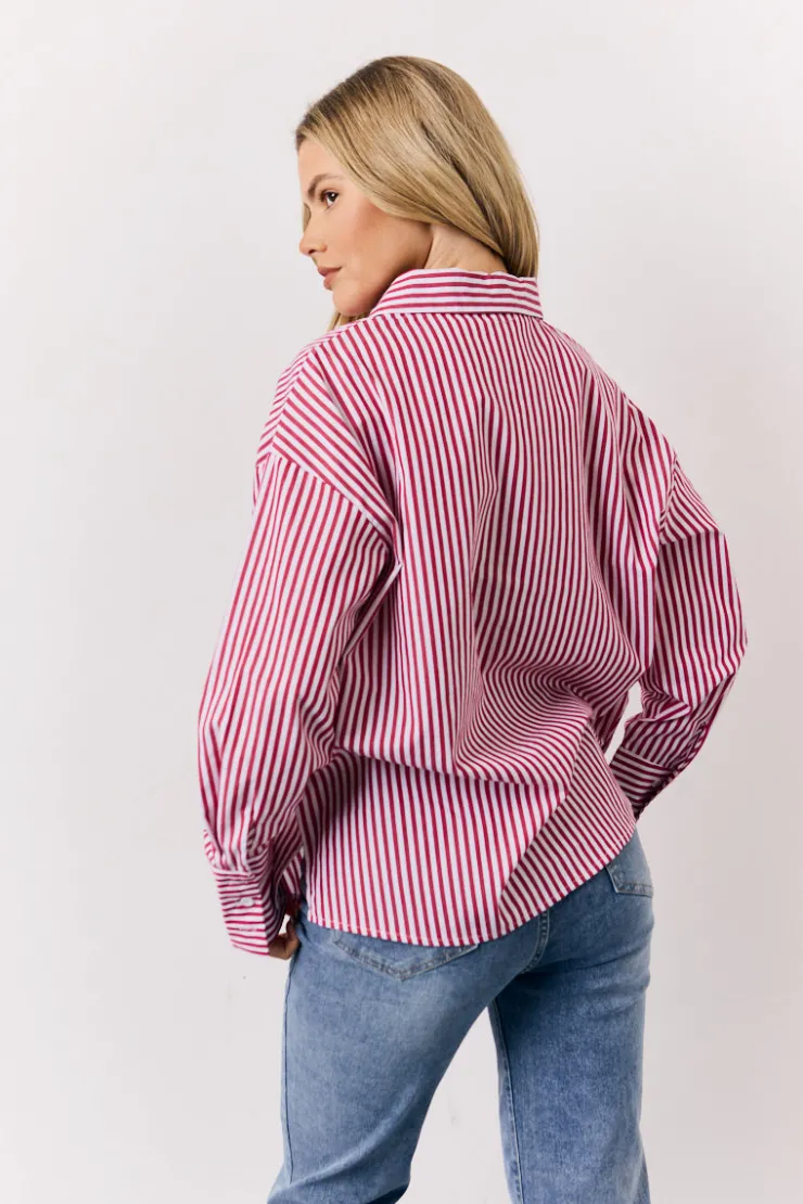 Best In The Style Stripe Shirt Red