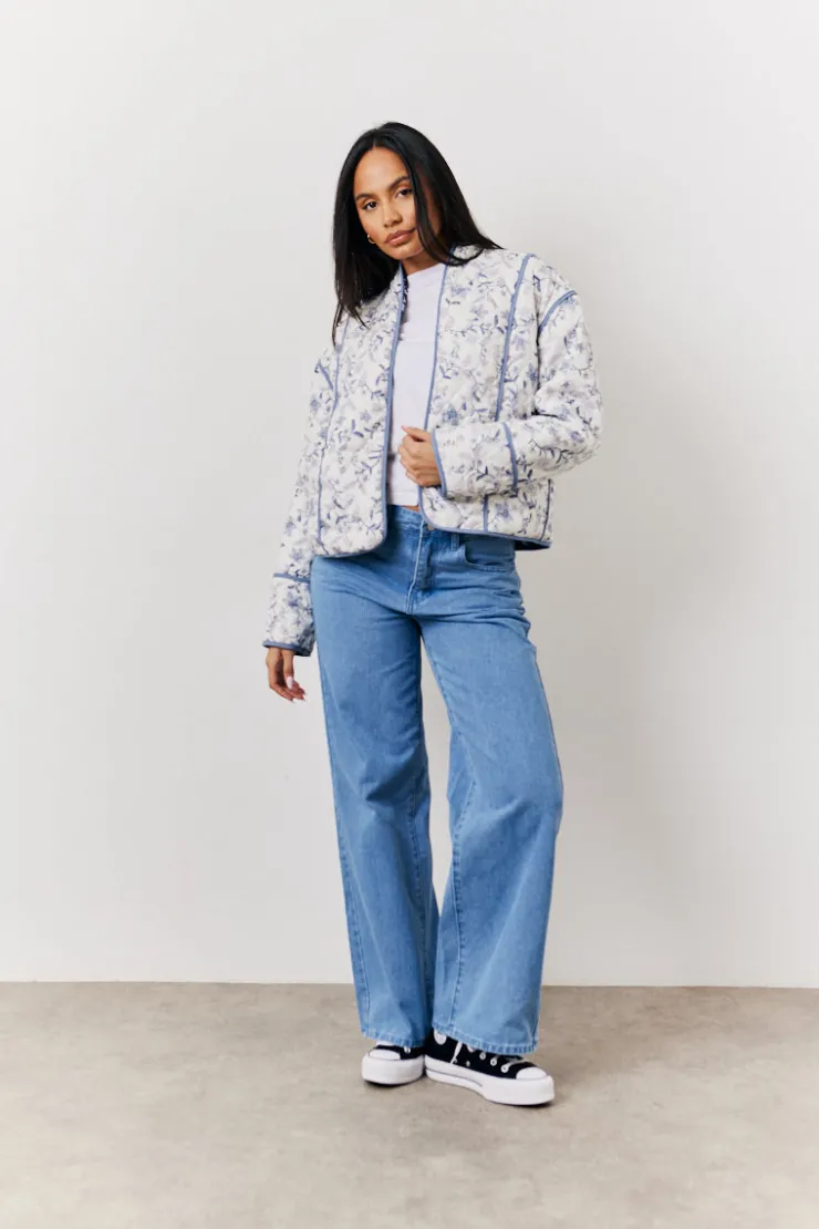 Online In the Style Reversible Printed Quilted Jacket Multi