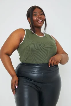 New In the Style RIB CONTRAST BINDING BODYSUIT