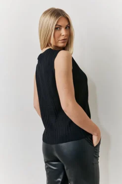 Best In The Style Rib Knit Button Up Co Ord Waistcoat