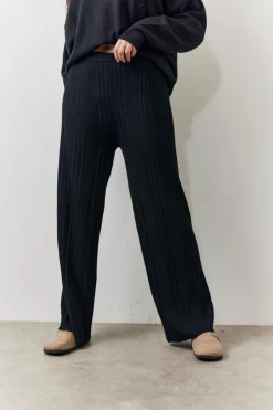Clearance In The Style Rib Knit Wide Leg Co Ord Trouser