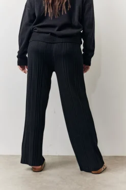 Clearance In The Style Rib Knit Wide Leg Co Ord Trouser