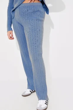Discount In The Style Rib Knitted Co Ord Trouser