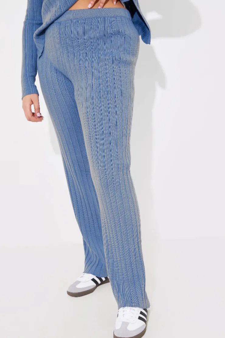 Discount In The Style Rib Knitted Co Ord Trouser