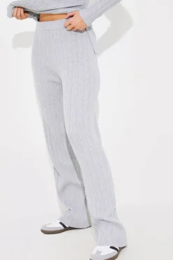 Discount In The Style Rib Knitted Co Ord Trouser