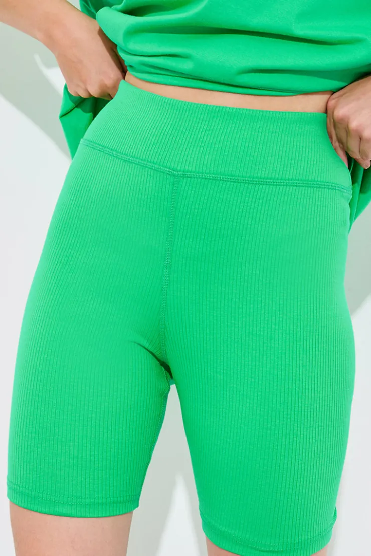 Hot In The Style Ribbed High Waisted Cycling Shorts