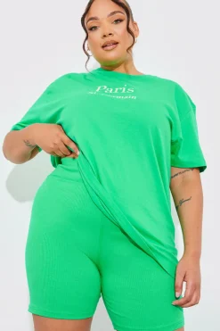 Hot In The Style Ribbed High Waisted Cycling Shorts