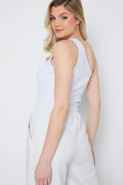 In The Style Ribbed One Shoulder Vest