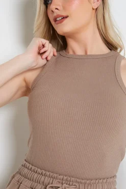 Sale In The Style Ribbed Racer Vest